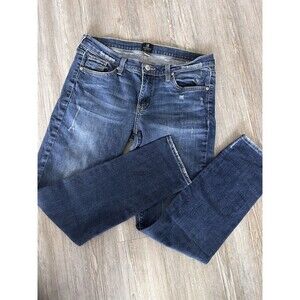 Just Black Jeans Womens 28 Relaxed Straight Leg Distressed Mid Rise Denim